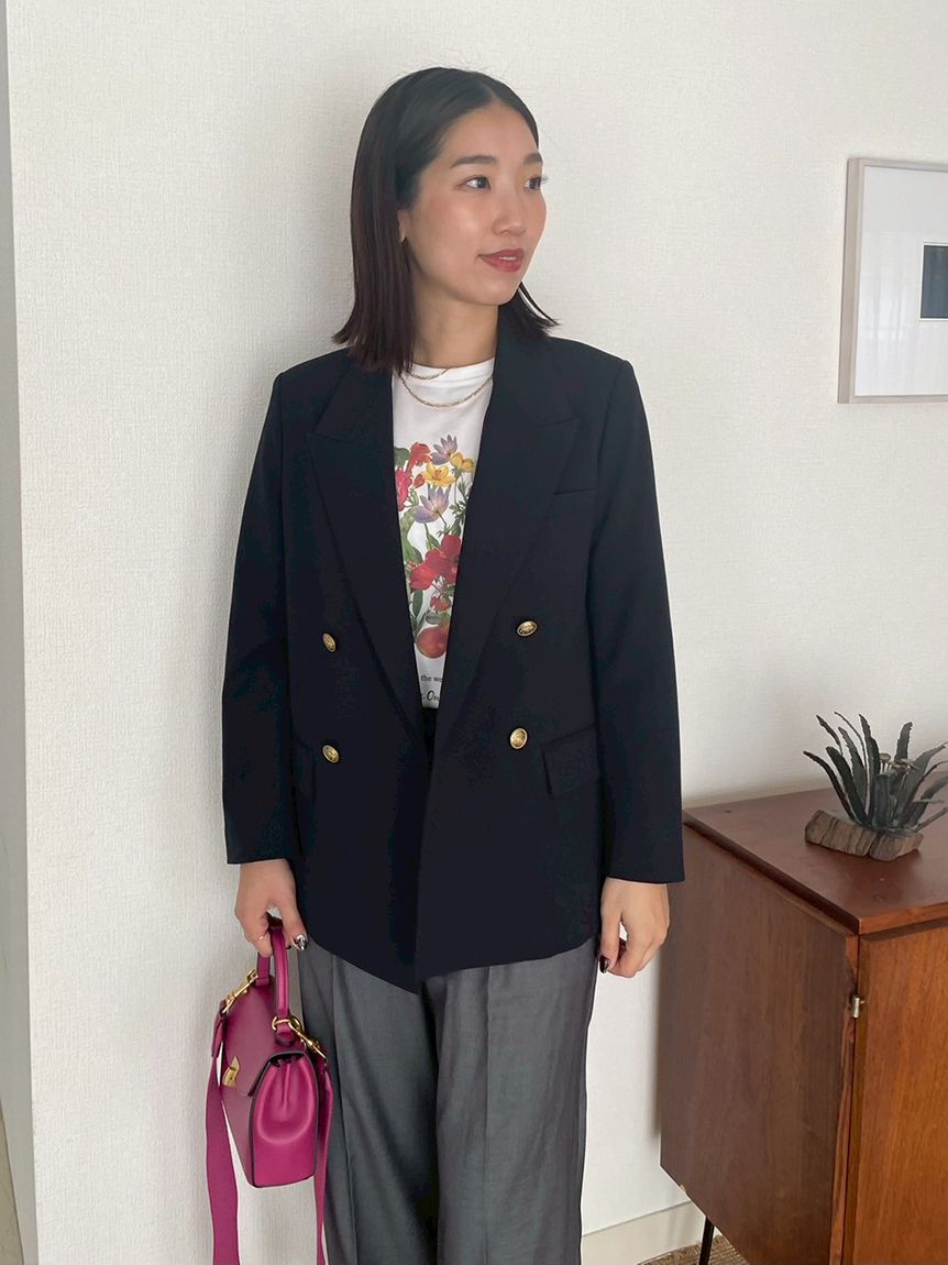 Mila Owen「金釦ダブルブレストブレザー」|テーラードジャケット|