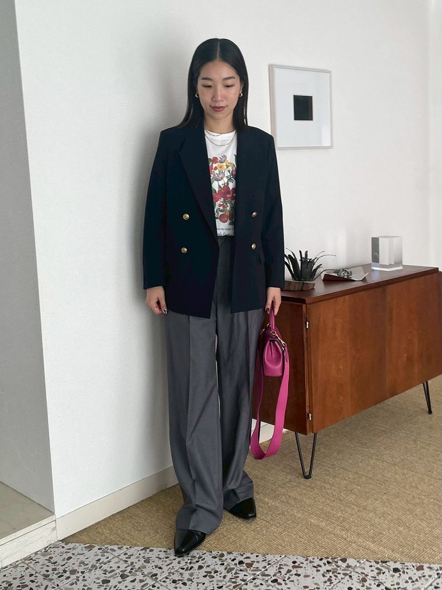 Mila Owen「金釦ダブルブレストブレザー」|テーラードジャケット|