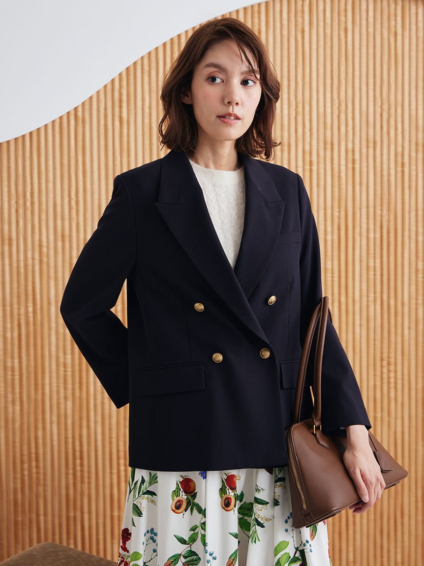 Mila Owen「金釦ダブルブレストブレザー」|テーラードジャケット|