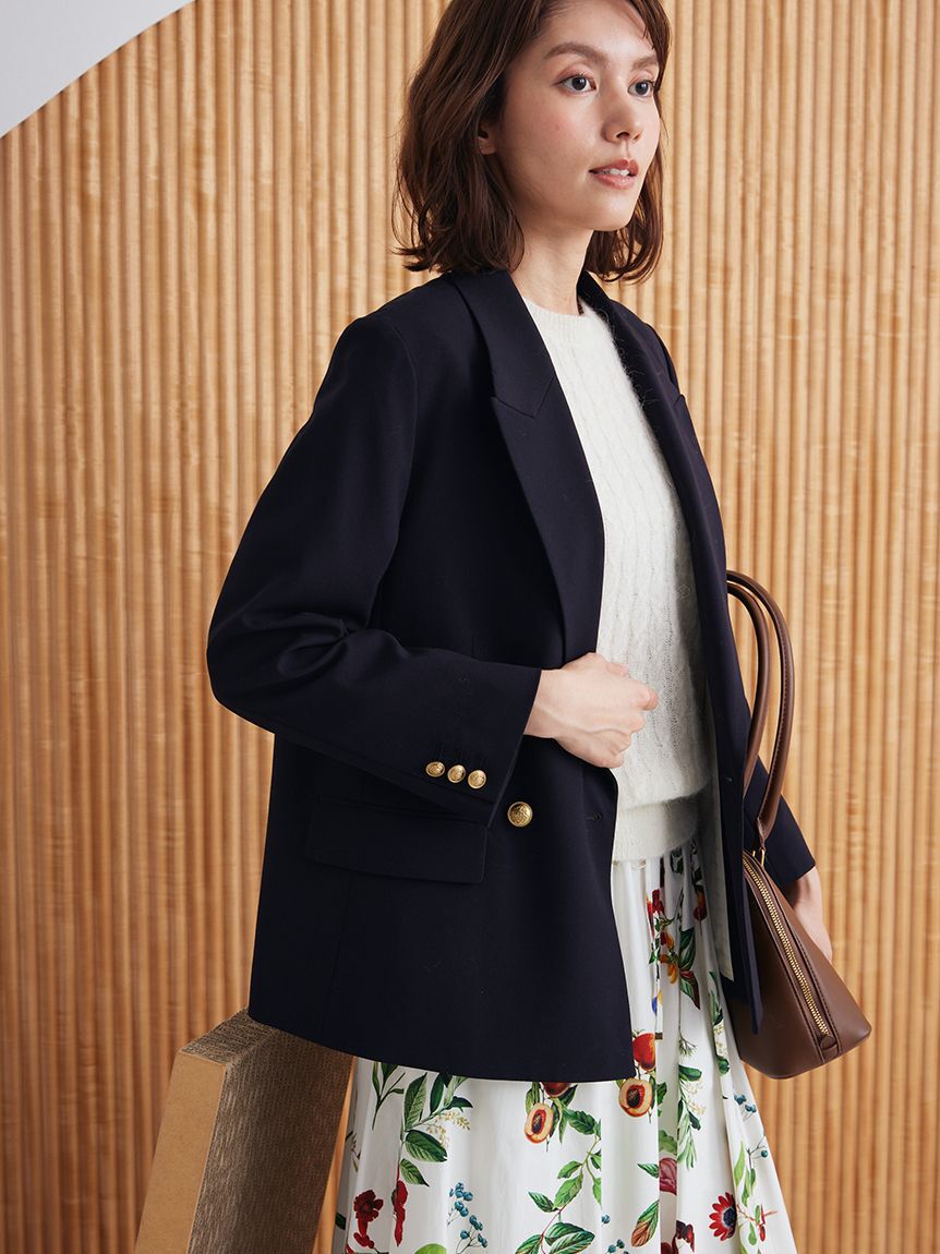 Mila Owen「金釦ダブルブレストブレザー」|テーラードジャケット|