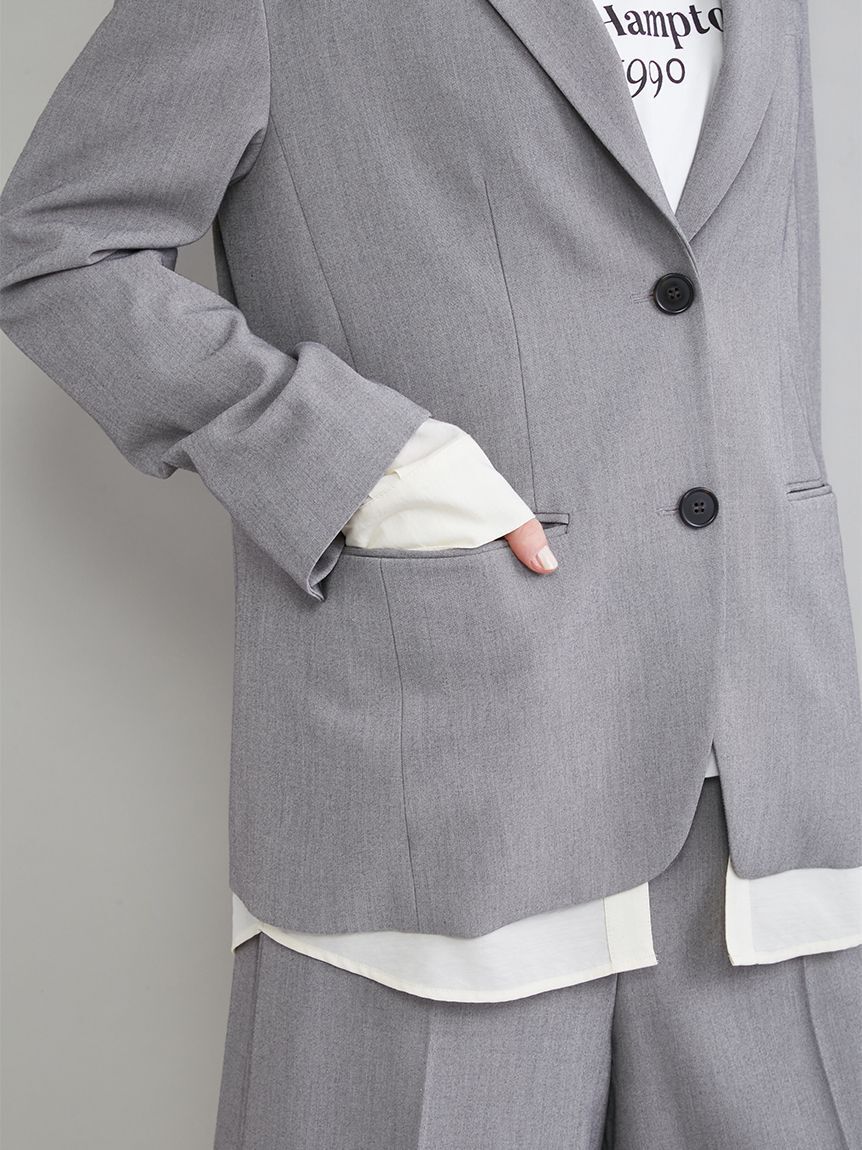 Mila Owen「シャツレイヤードジャケット」|テーラードジャケット|