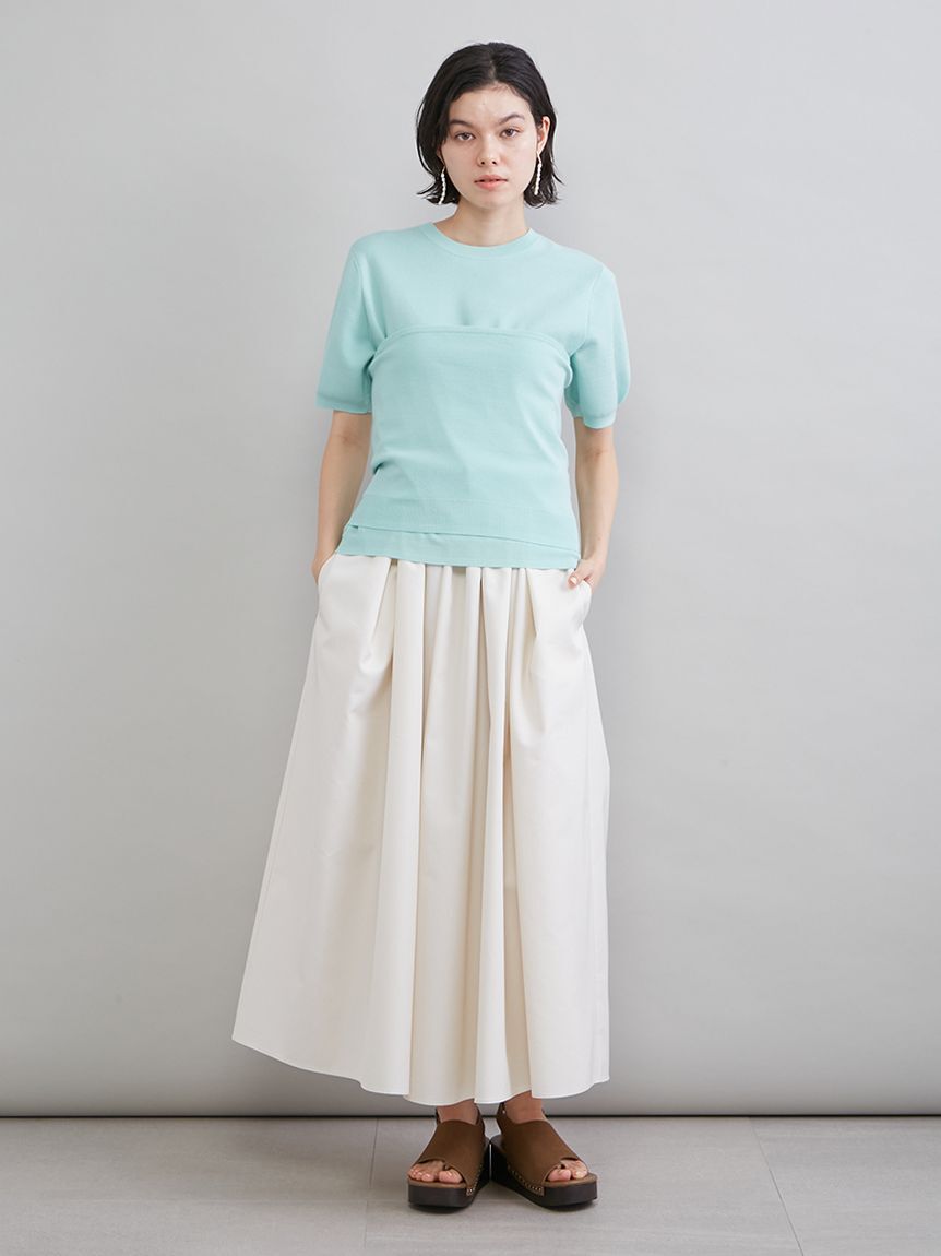 Mila Owen「コットンブレンドニットチューブトップ」|チューブトップ|