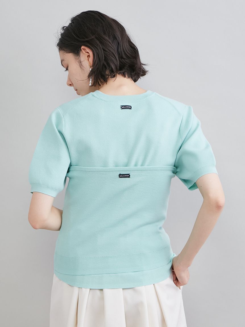 Mila Owen「コットンブレンドニットチューブトップ」|チューブトップ|