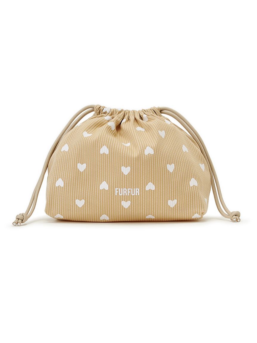 FURFUR「【WEB限定カラー】ロゴプリント巾着ポーチ」|ポーチ|