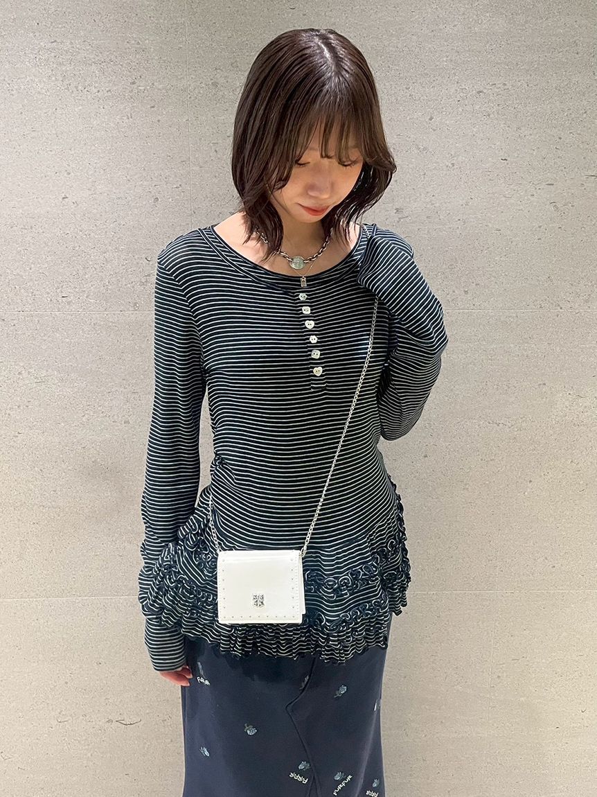 FURFUR「裾フリルジャージートップス」|Tシャツ・カットソー|