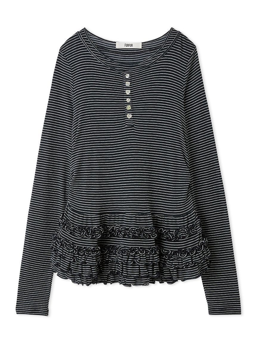FURFUR「裾フリルジャージートップス」|Tシャツ・カットソー|