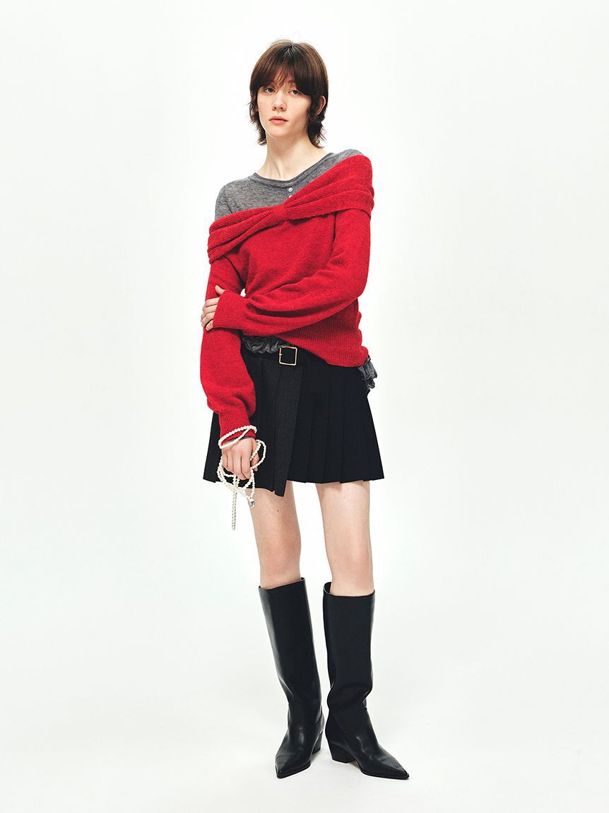 FURFUR「裾フリルジャージートップス」|Tシャツ・カットソー|