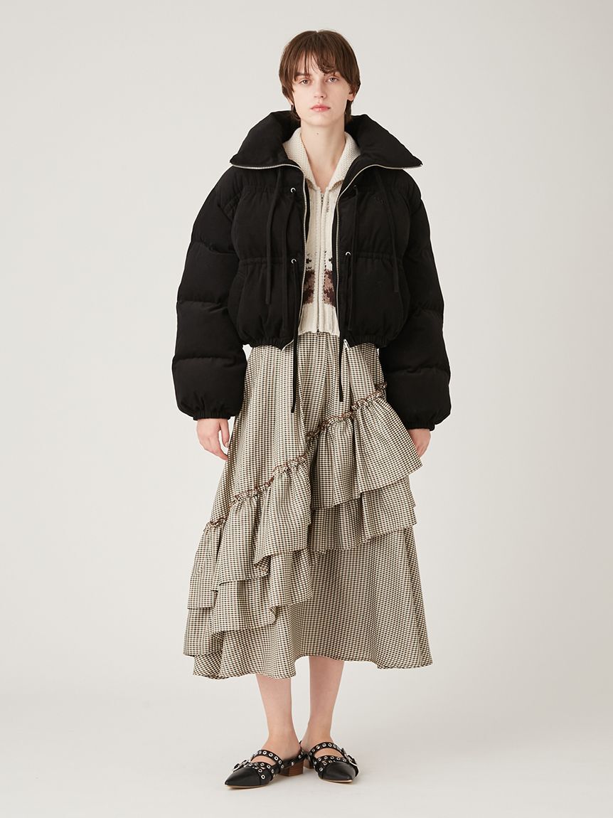 FURFUR「コーデュロイリボンショートパディングジャケット」|ダウン|