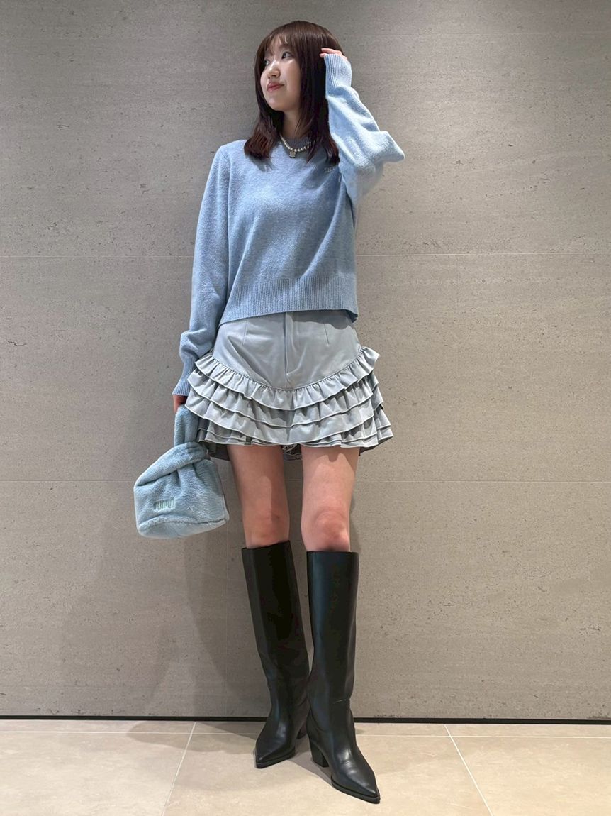 FURFUR「ロゴ刺繍クルーネックセーター」|ニット・セーター|