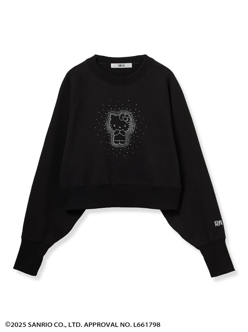 FURFUR「【WEB・一部店舗限定カラー】HELLO KITTYクリスタルスウェット」|スウェット・ジャージ|BLK