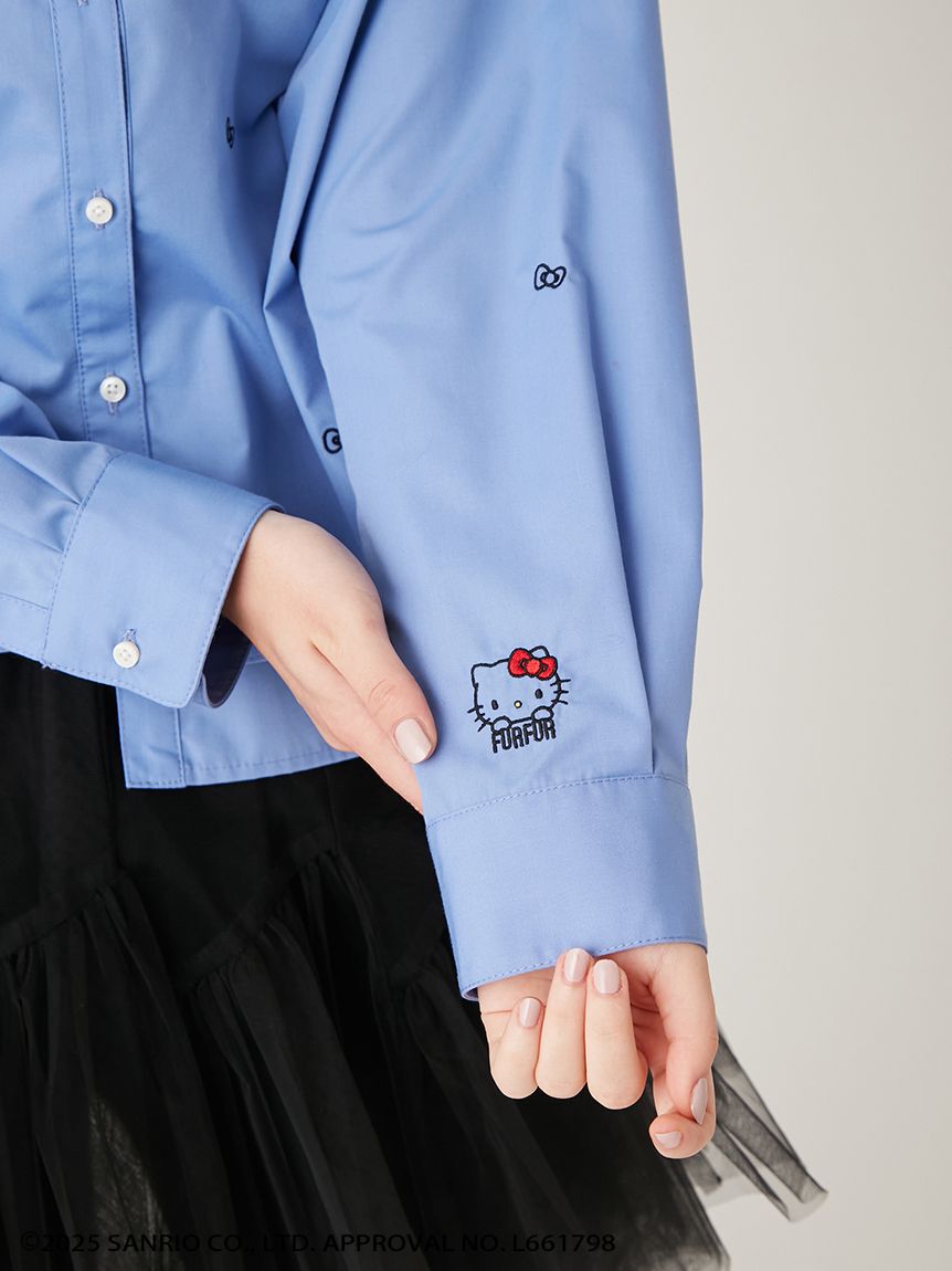 FURFUR「HELLO KITTYリボン刺繍シャツ」|シャツ・ブラウス|