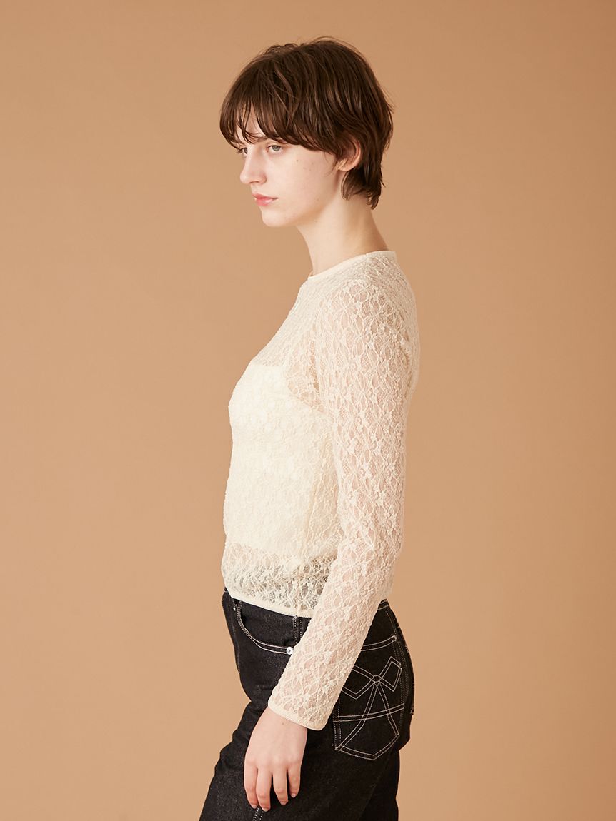 FURFUR「レースカットソープルオーバー」|Tシャツ・カットソー|