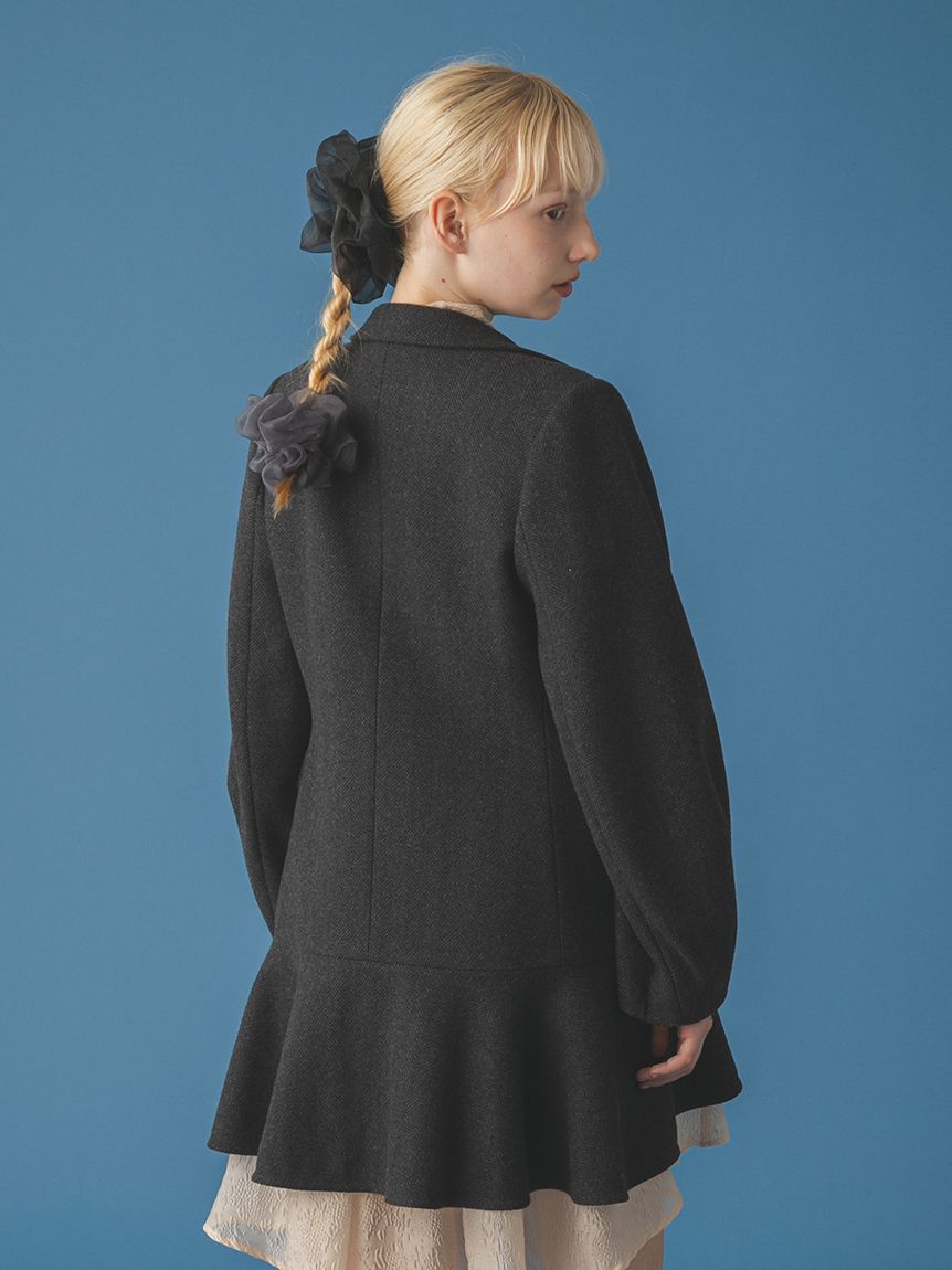 FURFUR「ツイードフレアドレスコート」|チェスターコート|