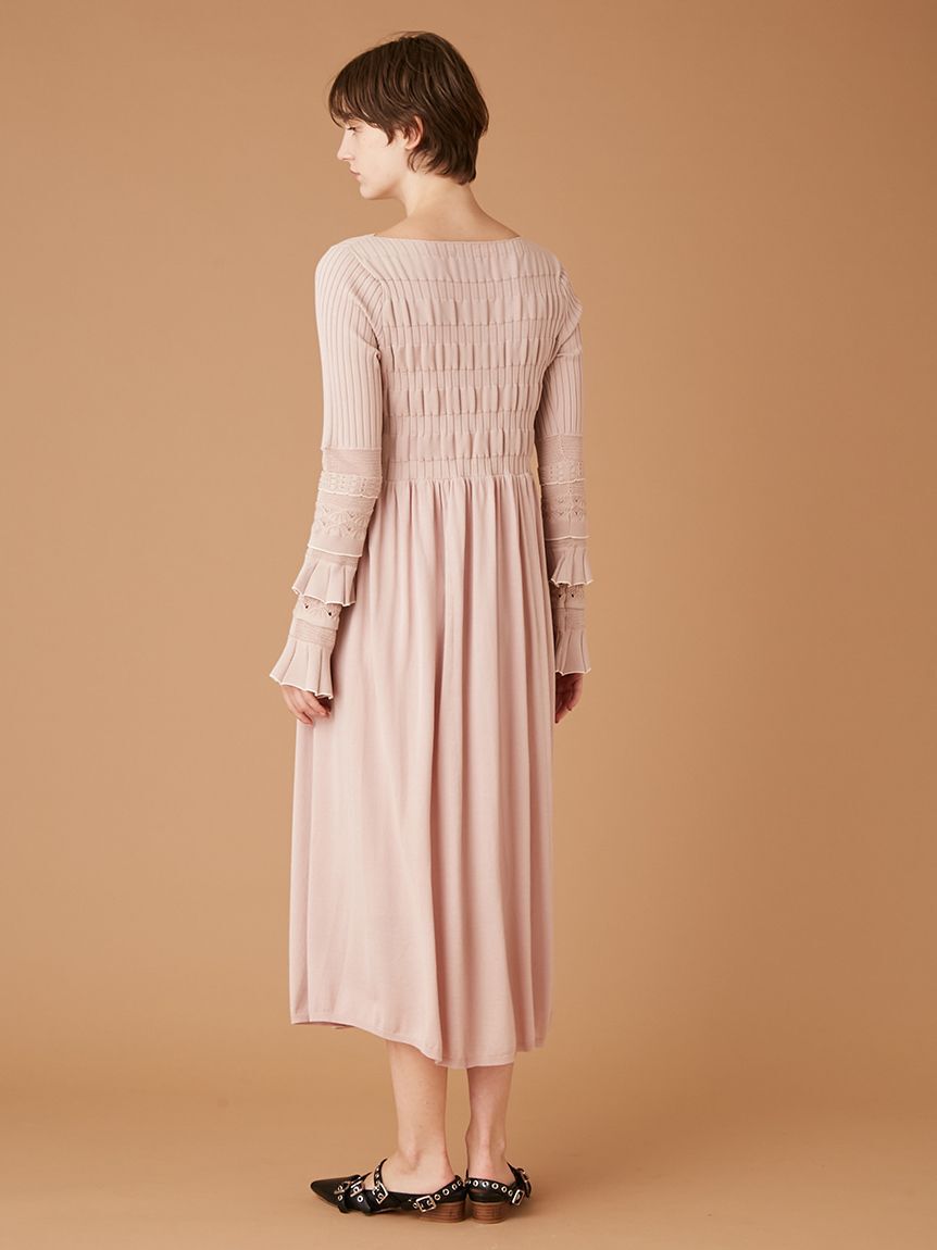 FURFUR「フリルスリーブニットドレス」|ドレス|