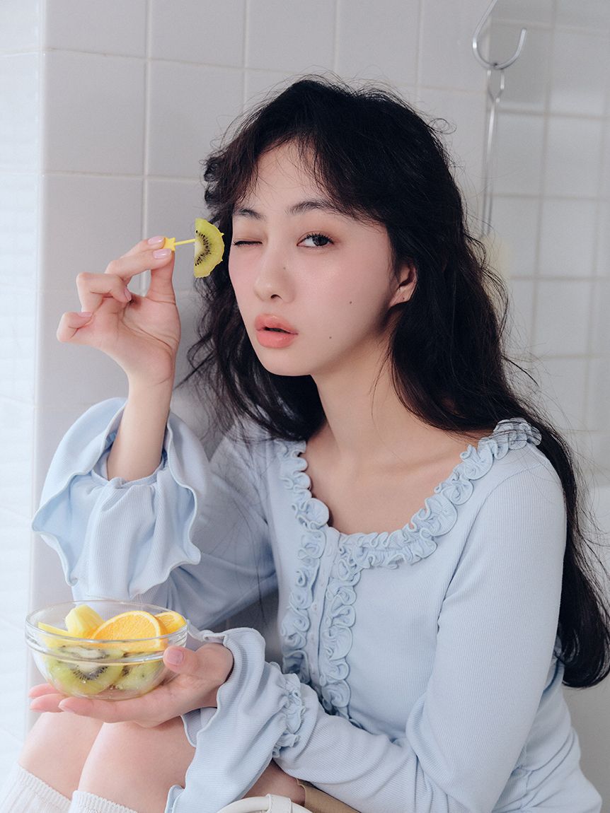 FURFUR「【WEB限定カラー】フリルカーディガン」|カーディガン|