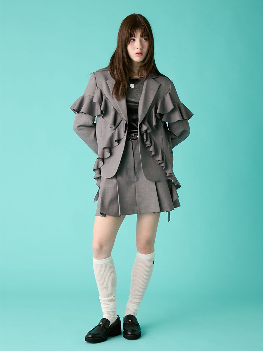 FURFUR「フリルデザインテーラードジャケット」|テーラードジャケット|