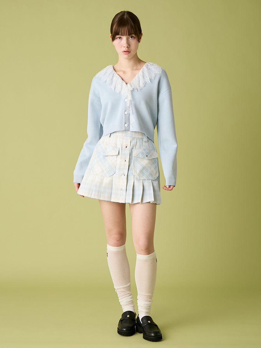 FURFUR「チェック柄プリーツミニスカート」|スカート|