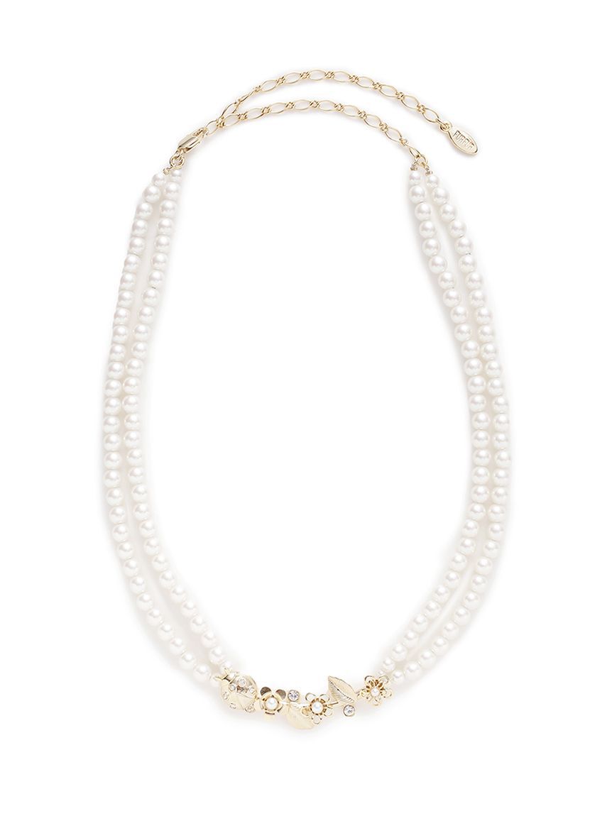 FURFUR「フラワーモチーフパールネックレス」|ネックレス|GLD