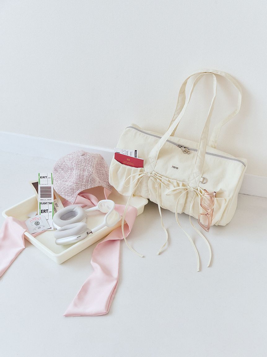 FURFUR「【WEB限定カラー】リボンドラムバッグ」|ショルダー・メッセンジャー|