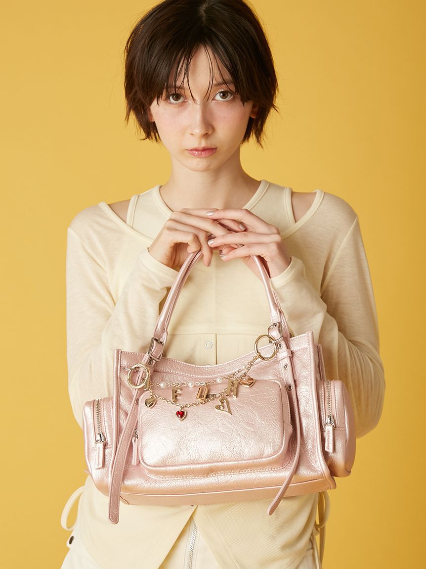 FURFUR「ロゴハートバッグチャーム」|キーケース|