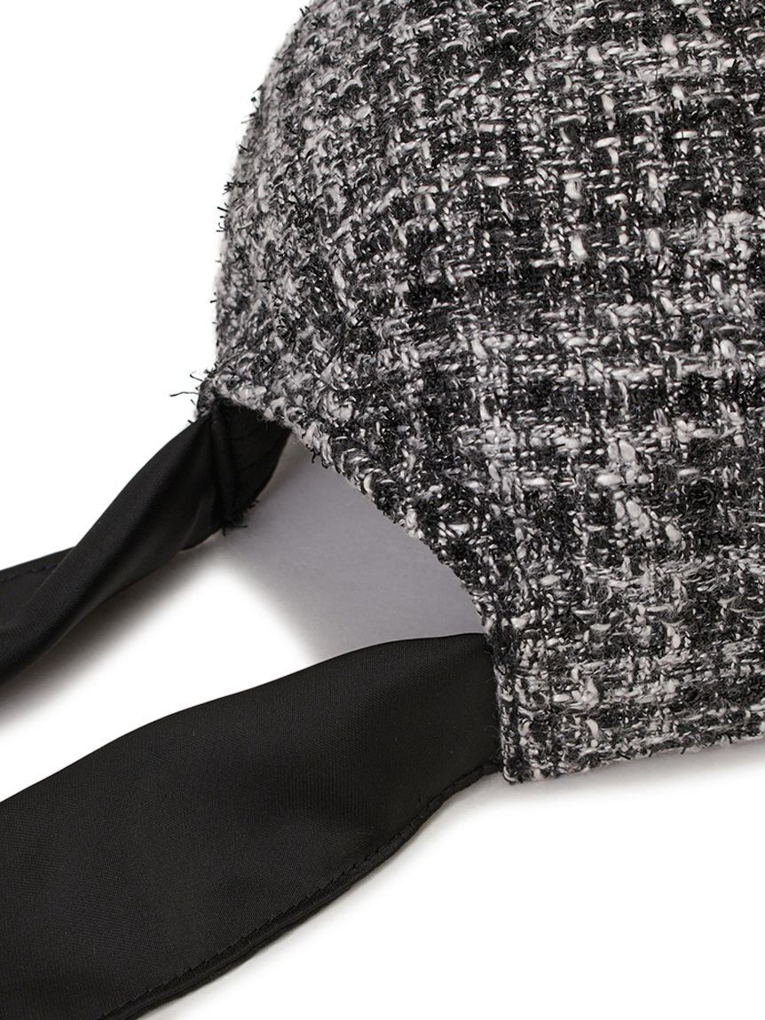 FURFUR「ツイード&times;サテンビッグリボンキャップ」|キャップ・キャスケット|