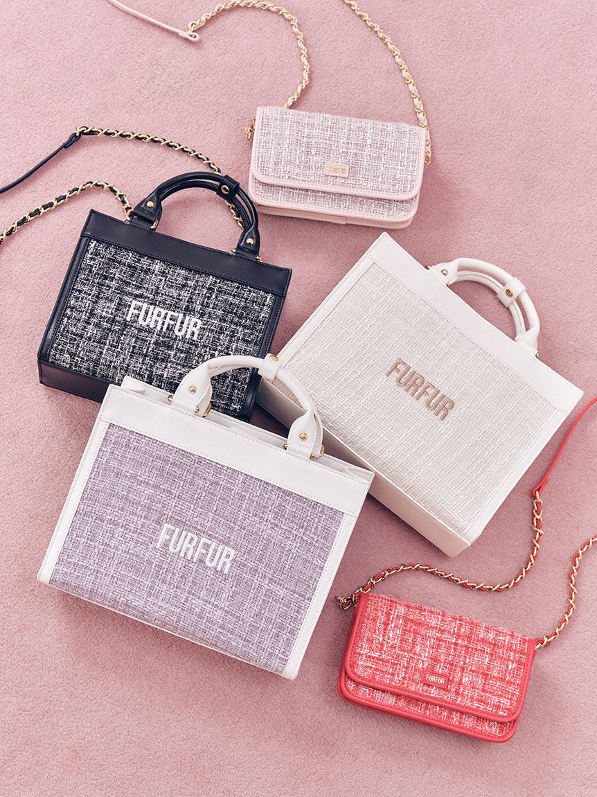 FURFUR「(Lsize) ツイードロゴトートバッグ【WEB・一部店舗限定】」|トートバッグ|