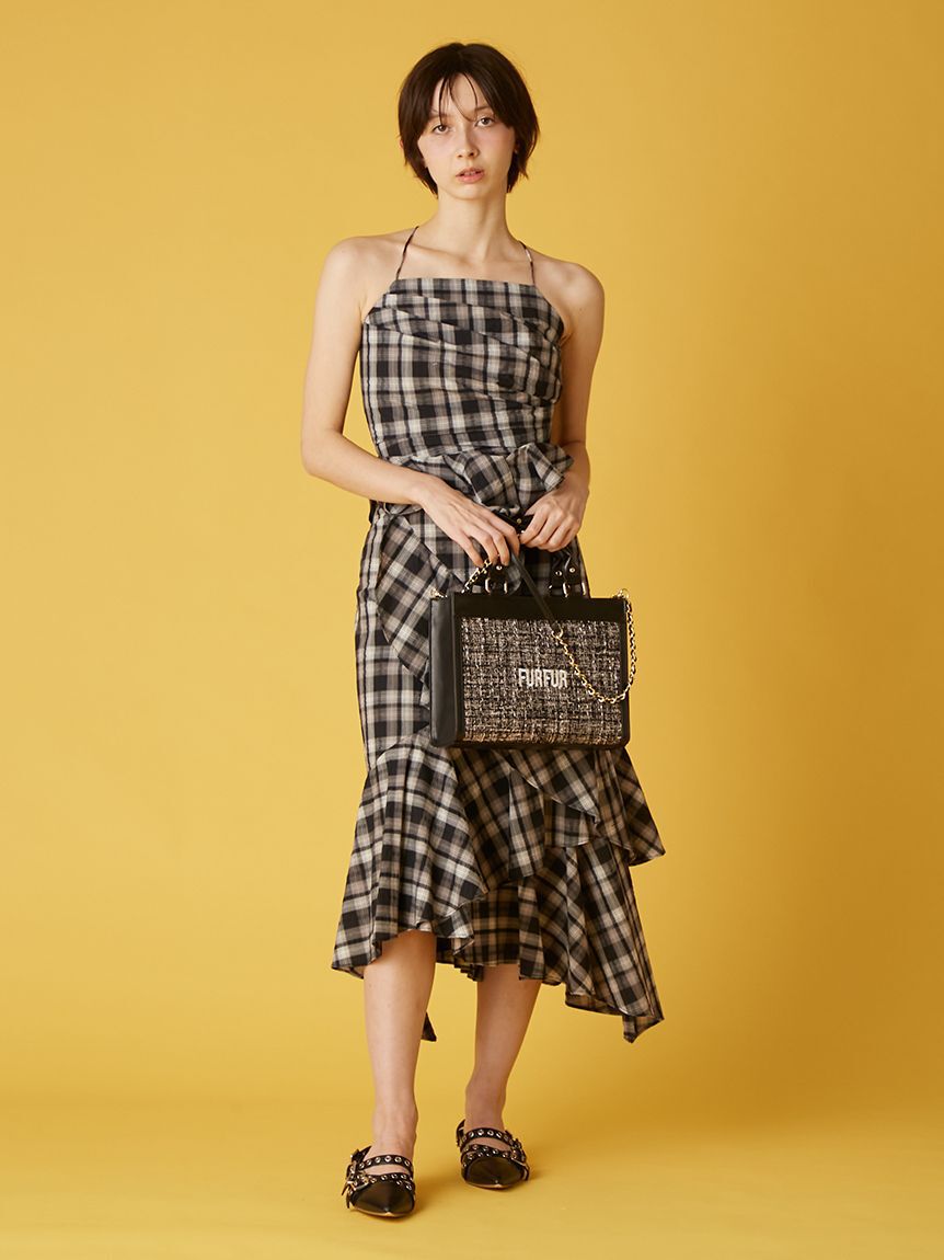 FURFUR「(Lsize) ツイードロゴトートバッグ【WEB・一部店舗限定】」|トートバッグ|