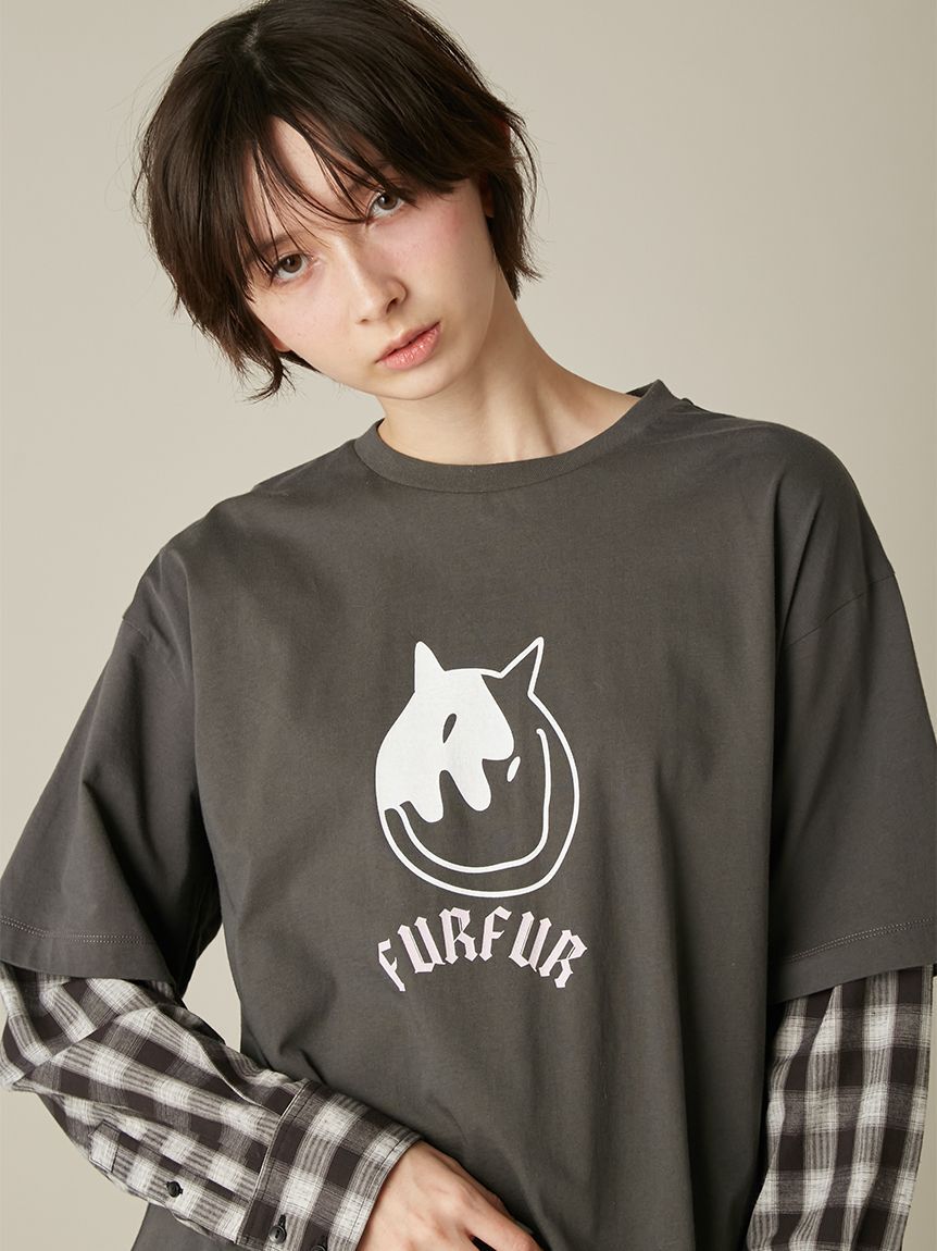 FURFUR「フェイクレイヤードキャットTシャツ」|Tシャツ・カットソー|
