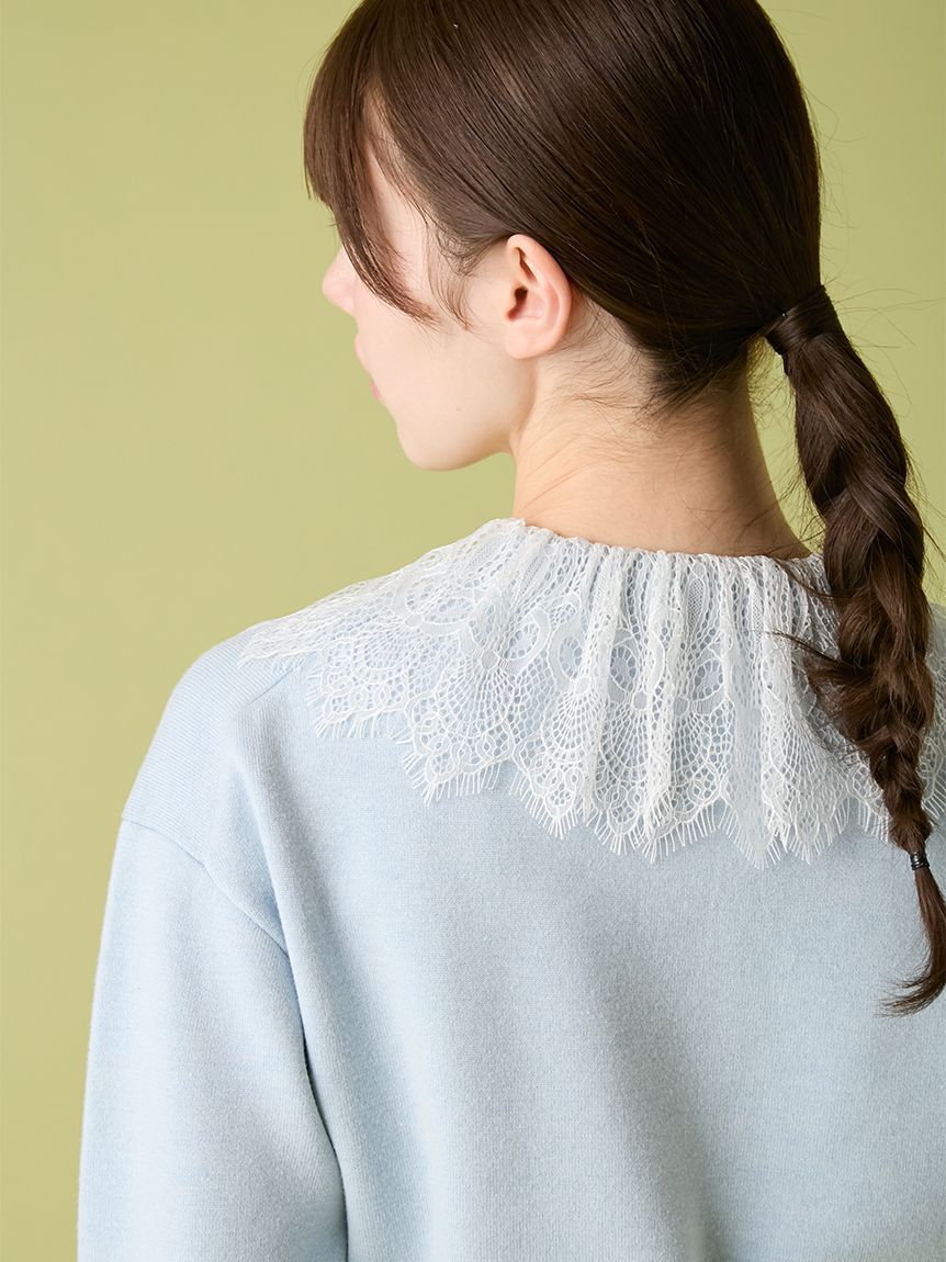 FURFUR「レース衿カーディガン」|カーディガン|