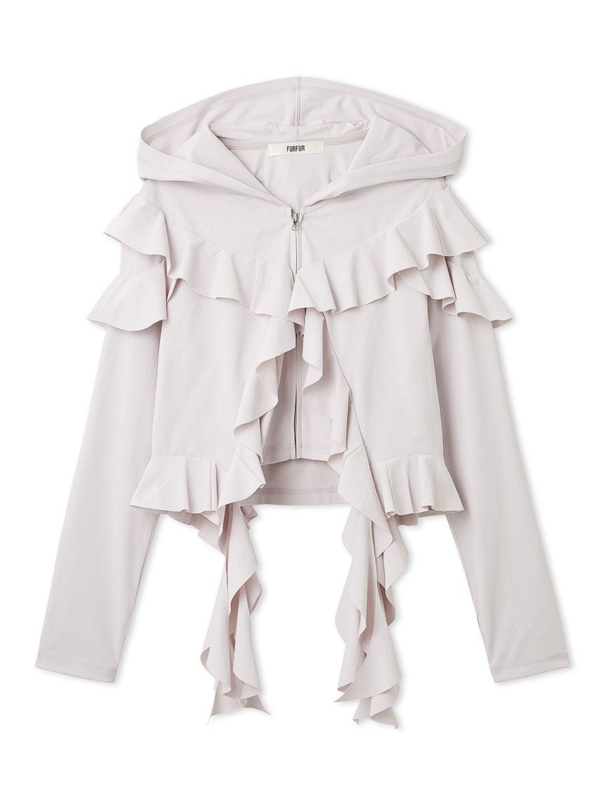 FURFUR「【UVカット】フリルパーカー/マシンウォッシャブル」|パーカー|
