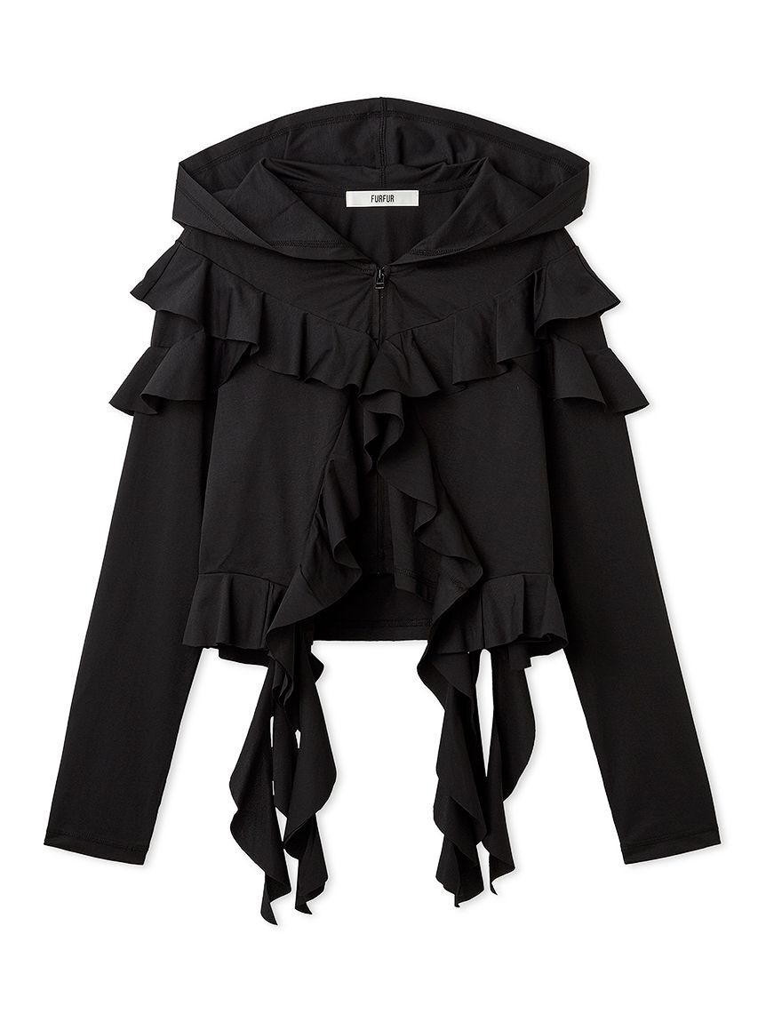 FURFUR「【UVカット】フリルパーカー/マシンウォッシャブル」|パーカー|