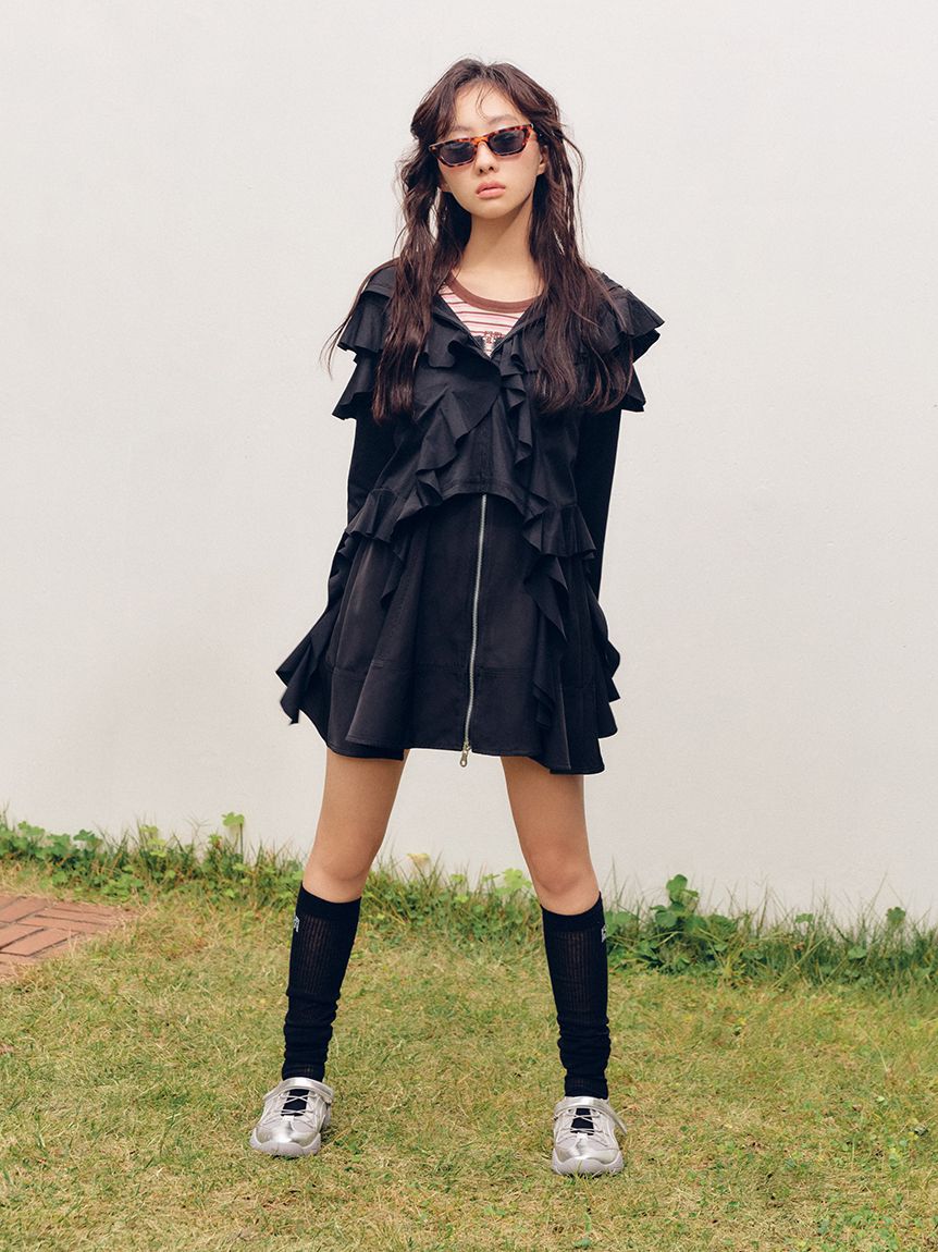 FURFUR「【UVカット】フリルパーカー/マシンウォッシャブル」|パーカー|