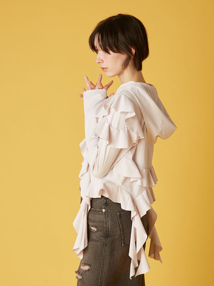 FURFUR「【UVカット】フリルパーカー/マシンウォッシャブル」|パーカー|