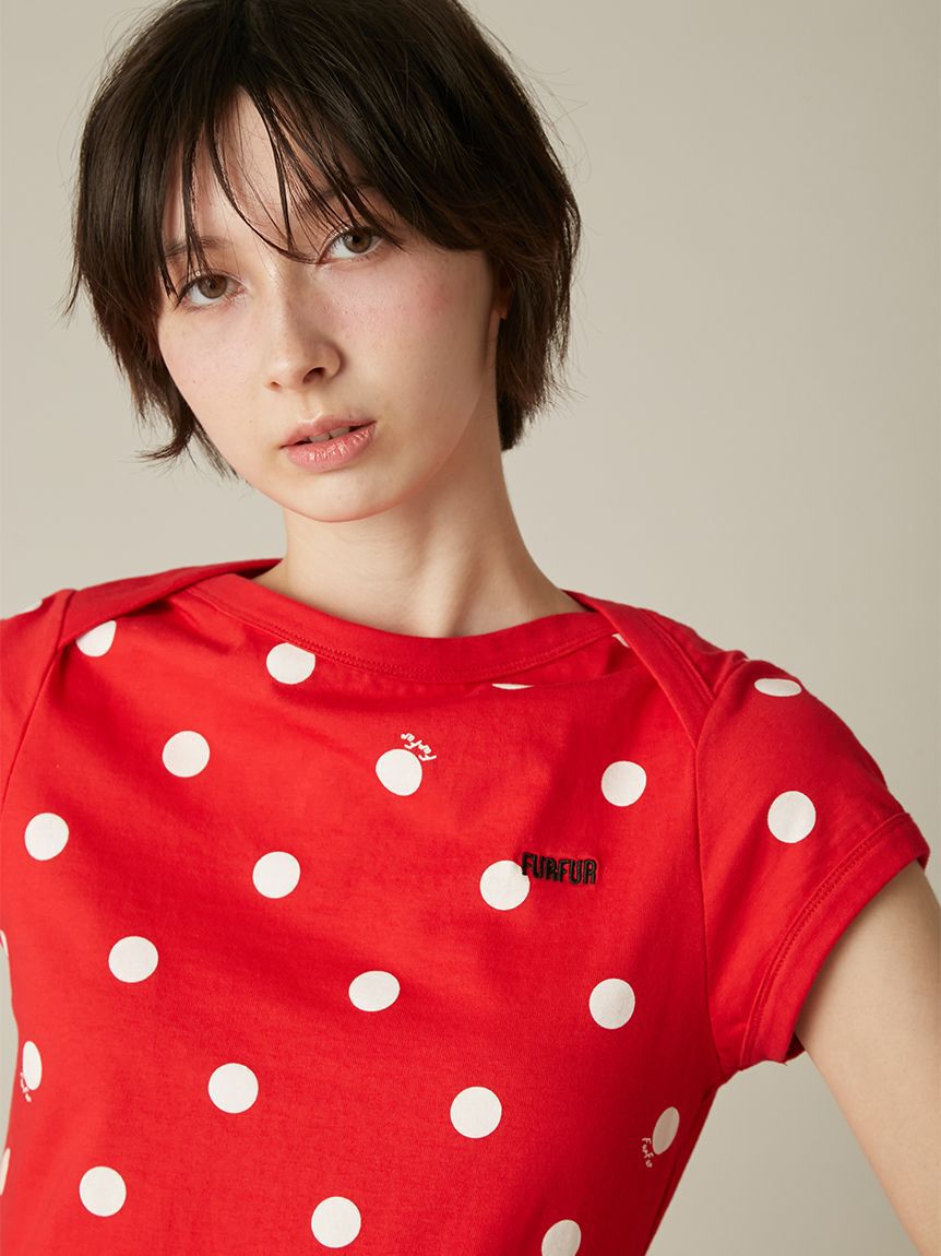 FURFUR「ポルカドットコンパクトTシャツ」|Tシャツ・カットソー|