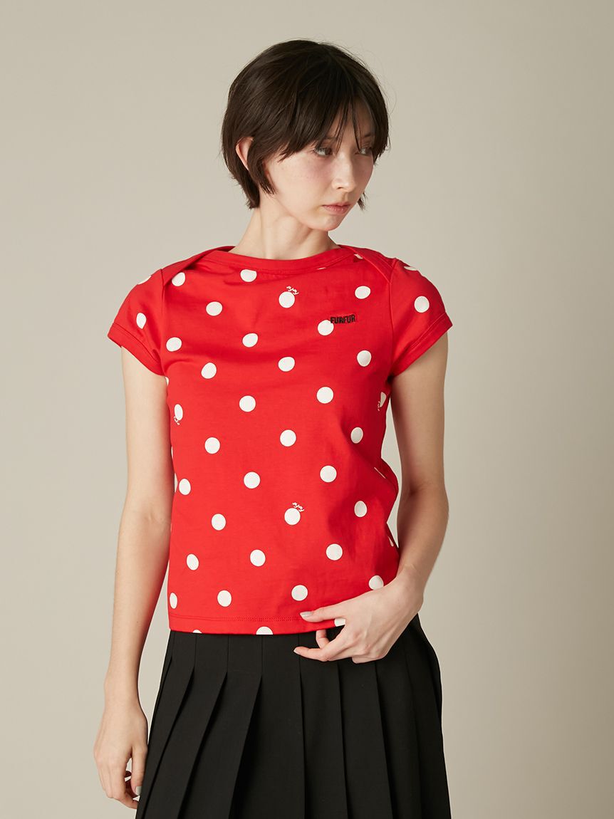 FURFUR「ポルカドットコンパクトTシャツ」|Tシャツ・カットソー|