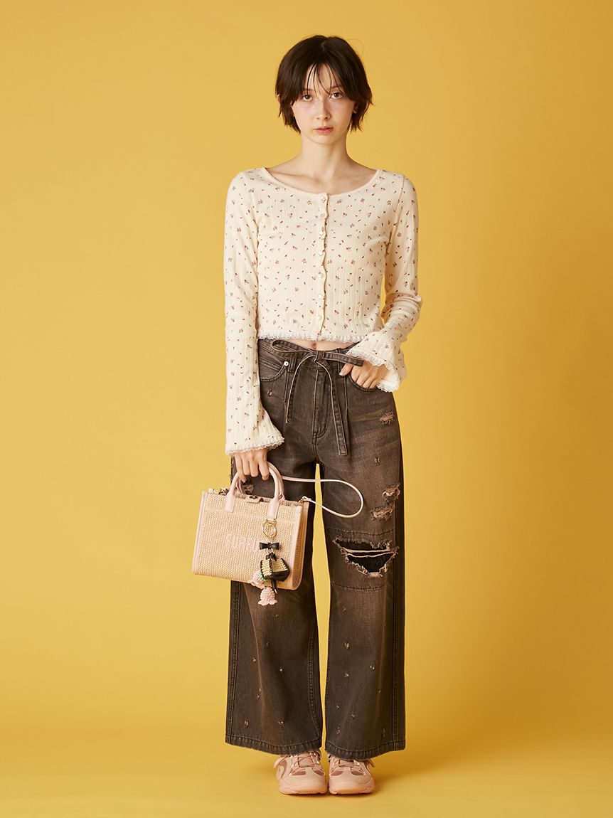 FURFUR「ミニフラワープリントカーディガン」|カーディガン|