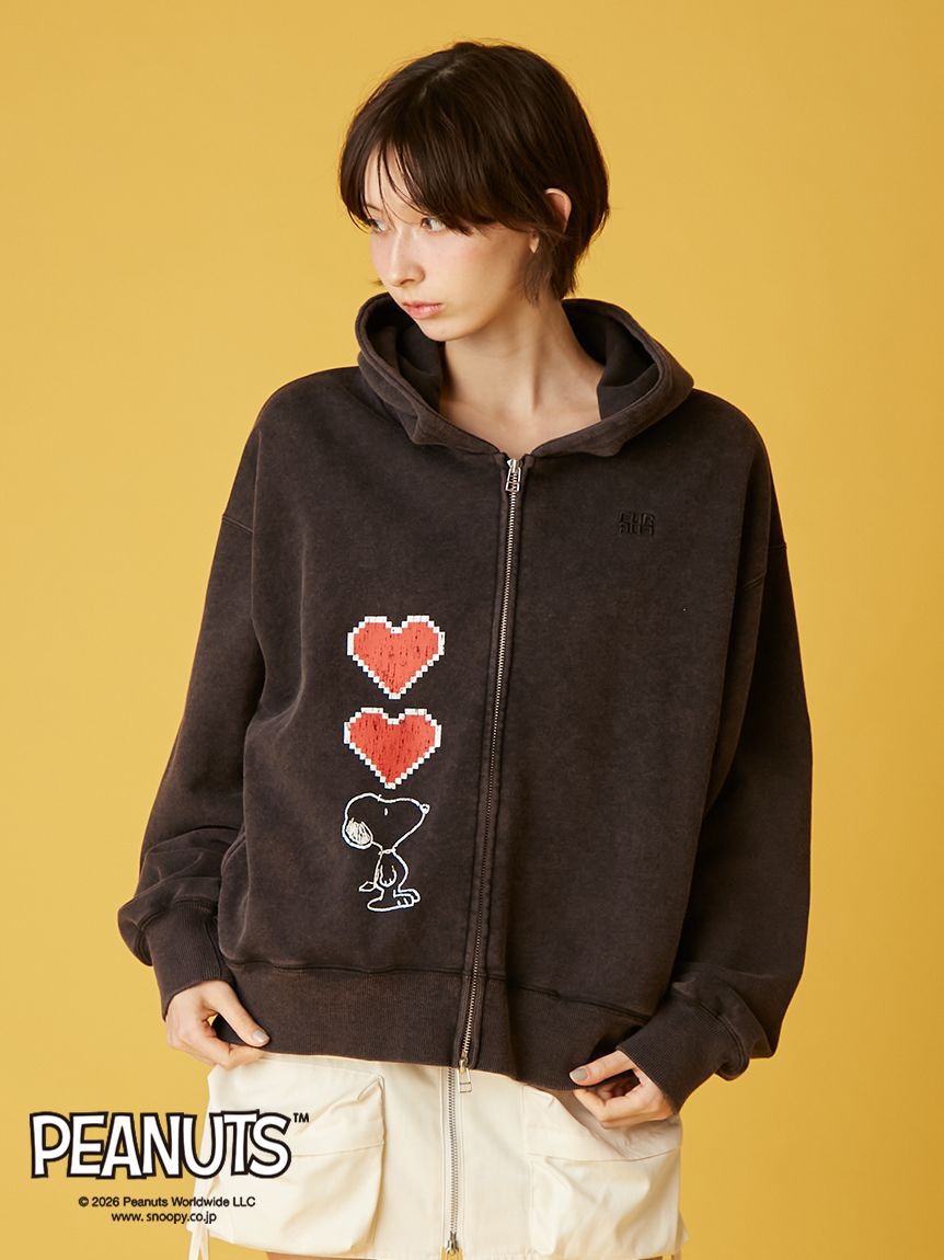 FURFUR「スヌーピーコラボルーズシルエットパーカー」|パーカー|