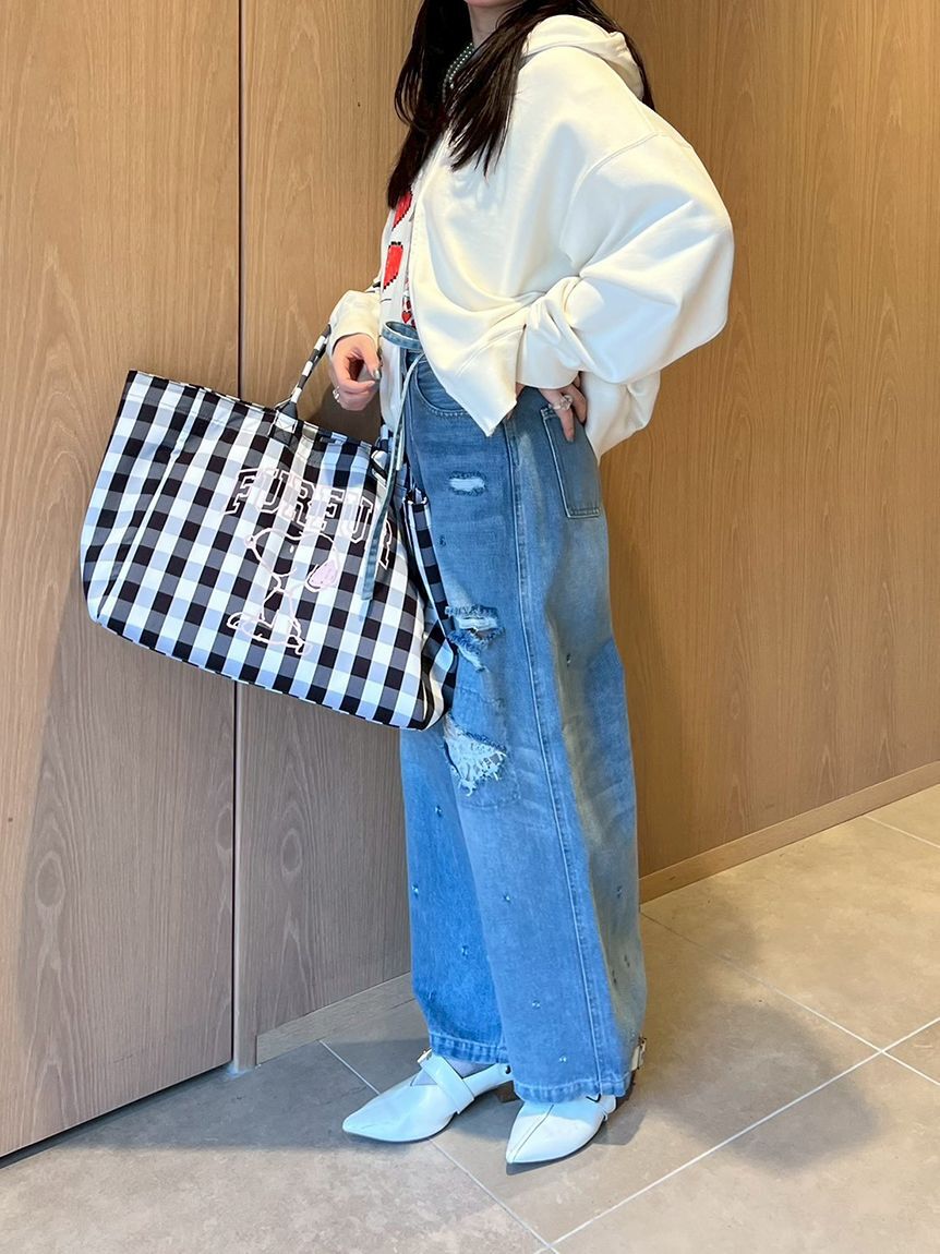 FURFUR「スヌーピーコラボルーズシルエットパーカー」|パーカー|