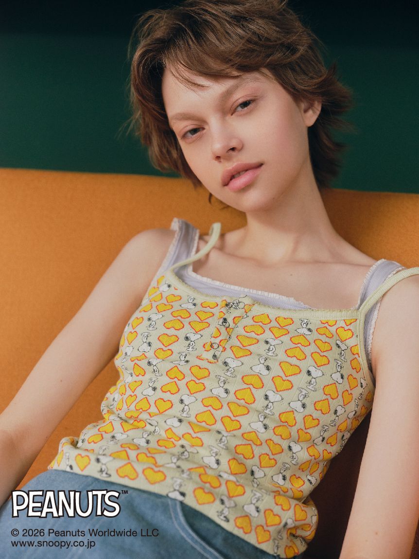 FURFUR「スヌーピーコラボ総柄キャミソール」|キャミソール|