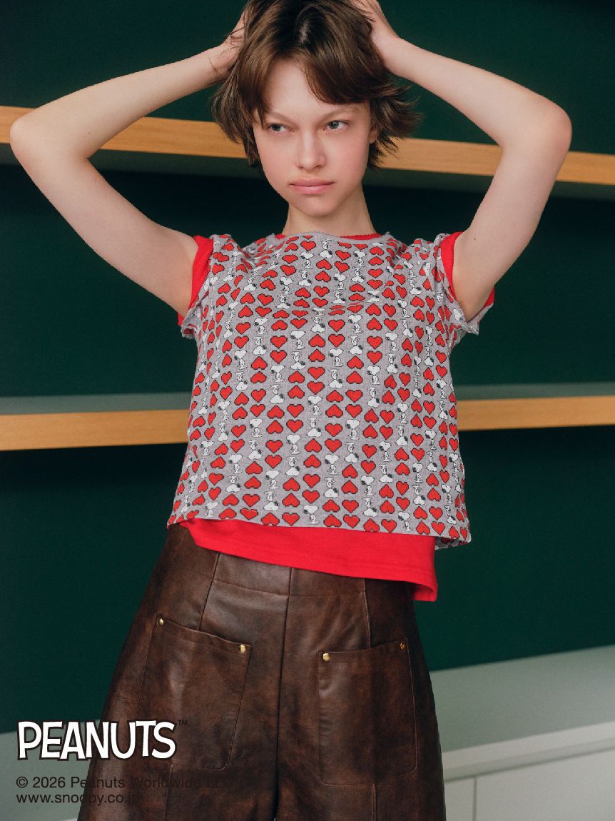 FURFUR「スヌーピーコラボ総柄Tシャツ」|Tシャツ・カットソー|GRY