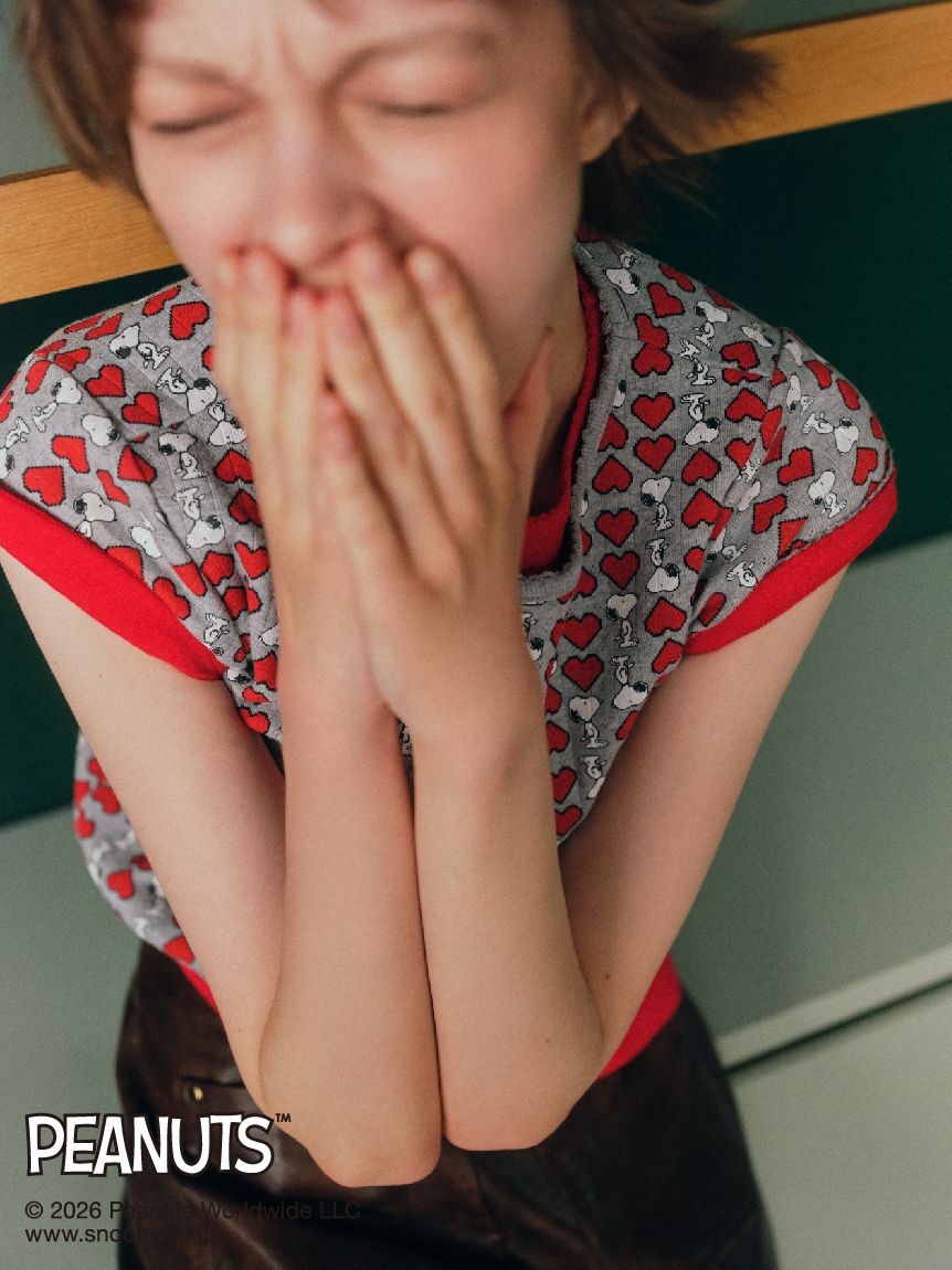 FURFUR「スヌーピーコラボ総柄Tシャツ」|Tシャツ・カットソー|