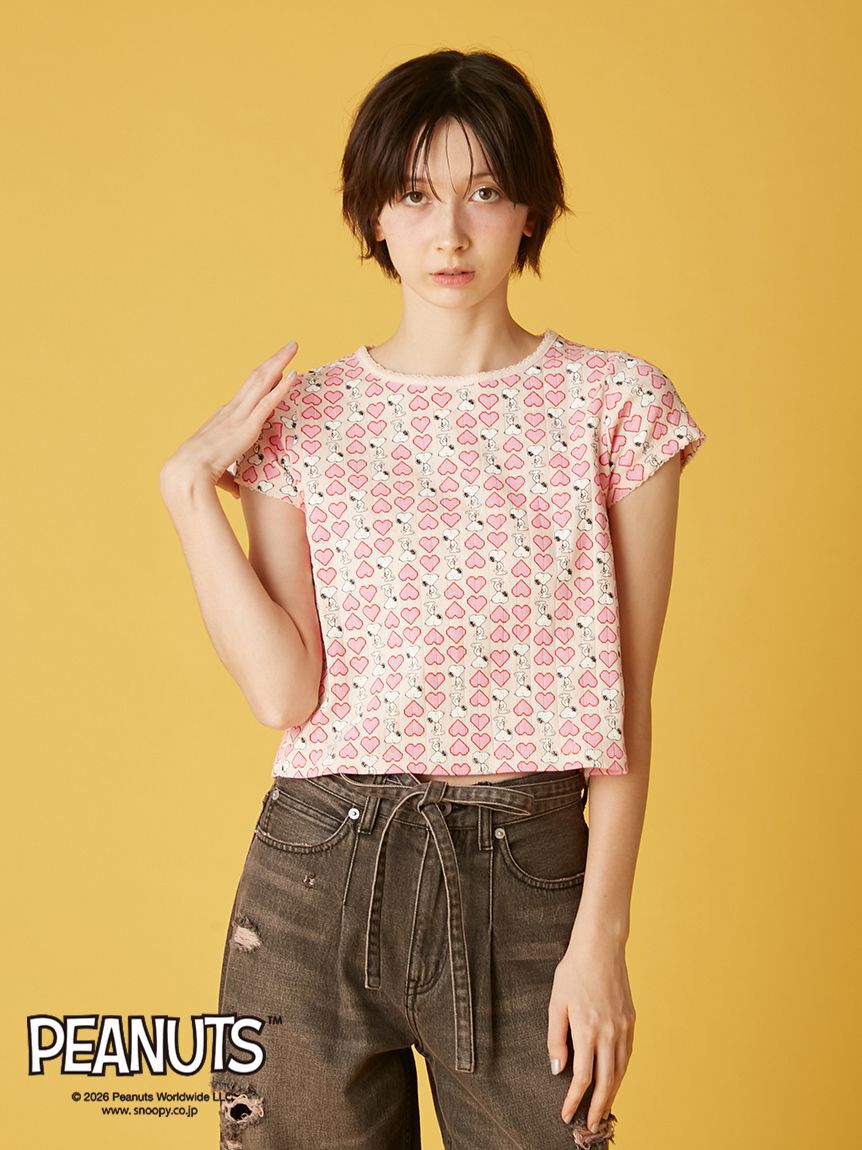 FURFUR「スヌーピーコラボ総柄Tシャツ」|Tシャツ・カットソー|