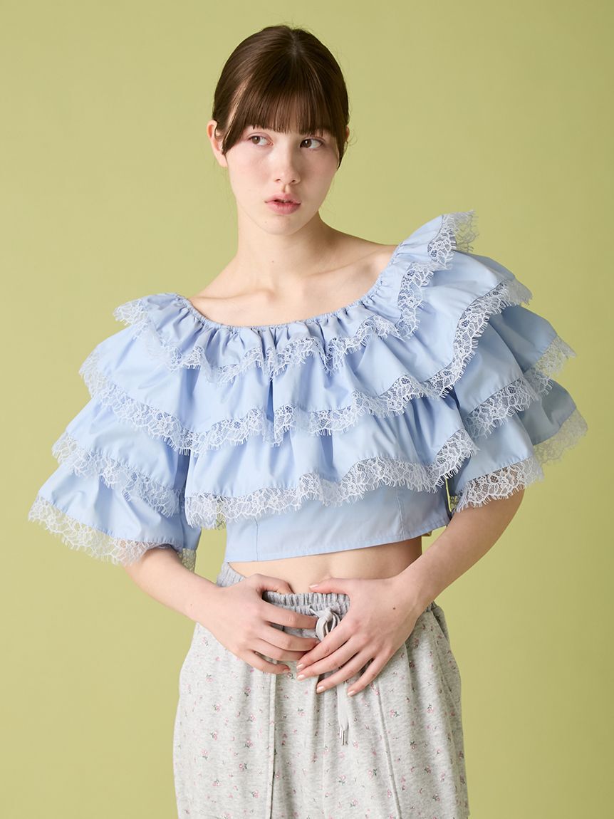 FURFUR「ティアードフリルブラウス」|シャツ・ブラウス|