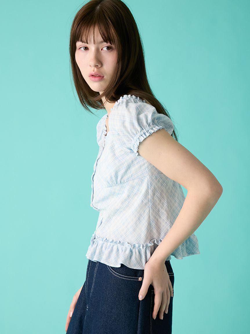 FURFUR「コンパクトチェックブラウス」|シャツ・ブラウス|