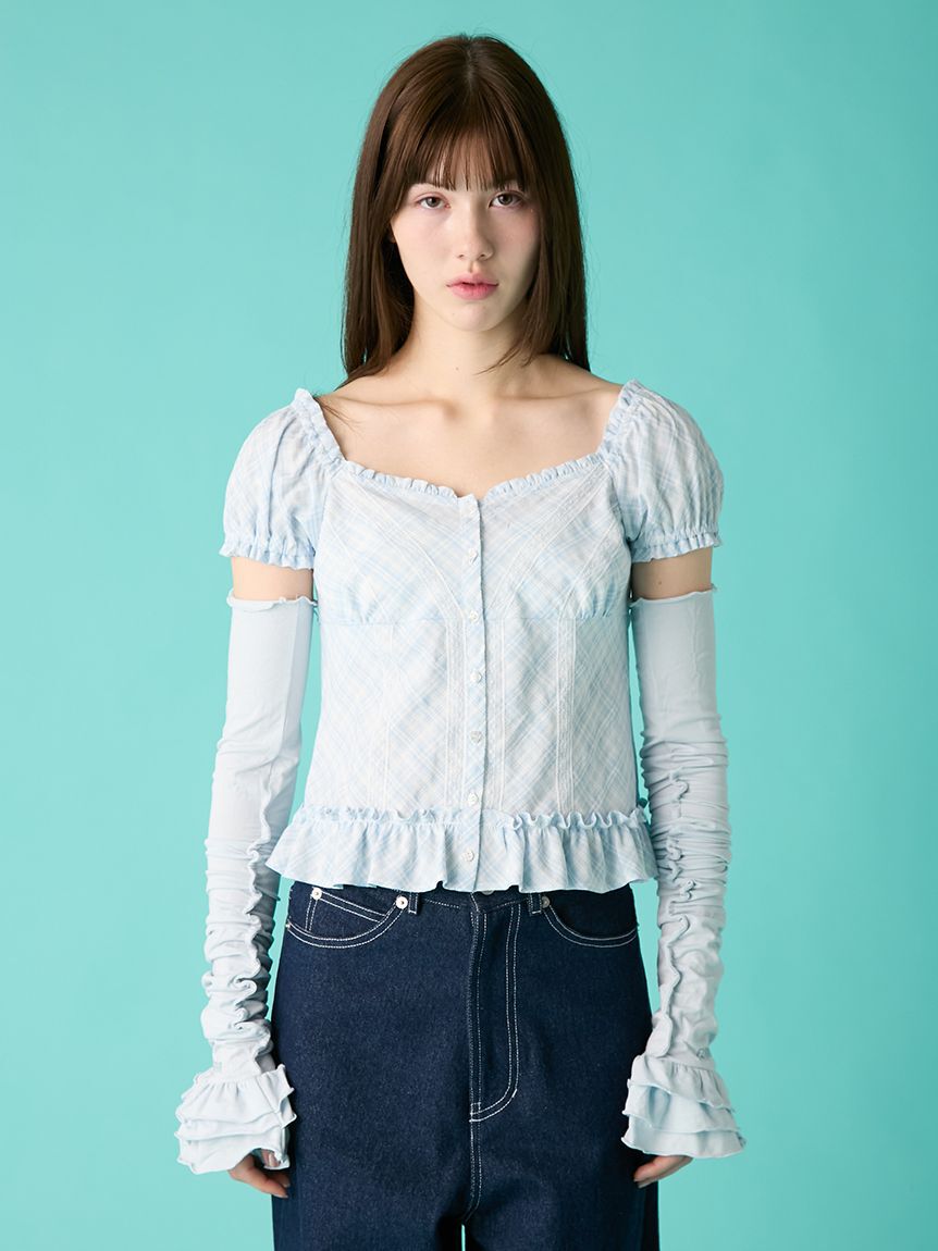 FURFUR「【UVカット】フリルアームカバー&ポーチセット」|手袋|