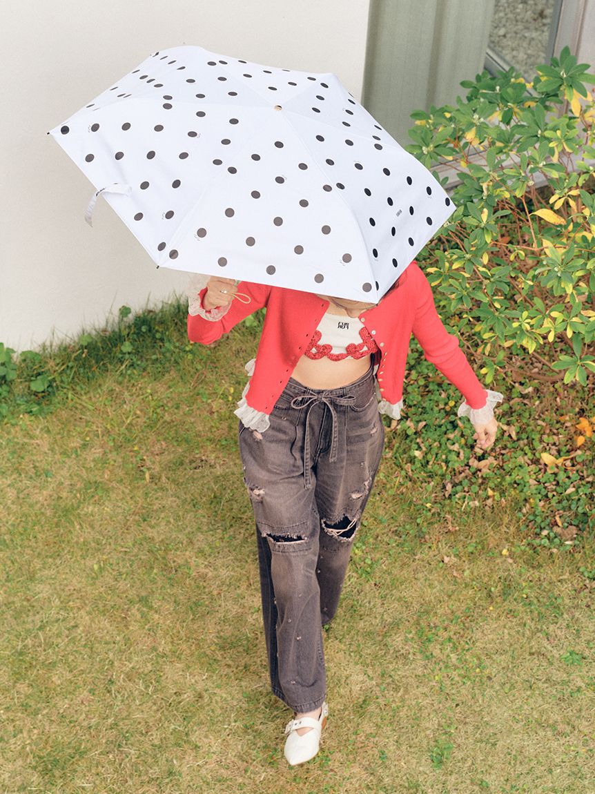 FURFUR「【FURFUR&times;PROTECT U】晴雨兼用折り畳み日傘 (ドット柄・小花柄）」|傘|