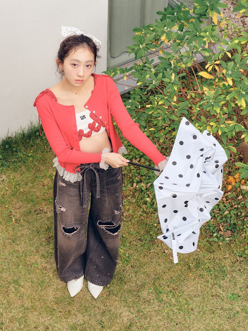 FURFUR「【FURFUR&times;PROTECT U】晴雨兼用折り畳み日傘 (ドット柄・小花柄）」|傘|