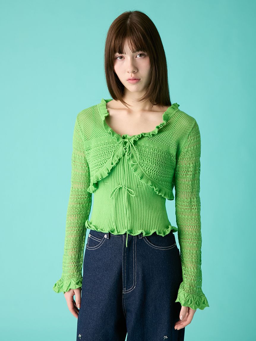 FURFUR「キャミソールセットカーディガン」|カーディガン|GRN