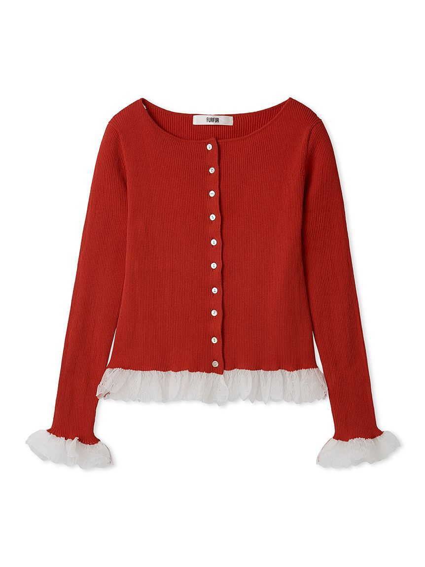 FURFUR「【UVカット】トリミングリブカーディガン【WEB限定カラー】」|カーディガン|