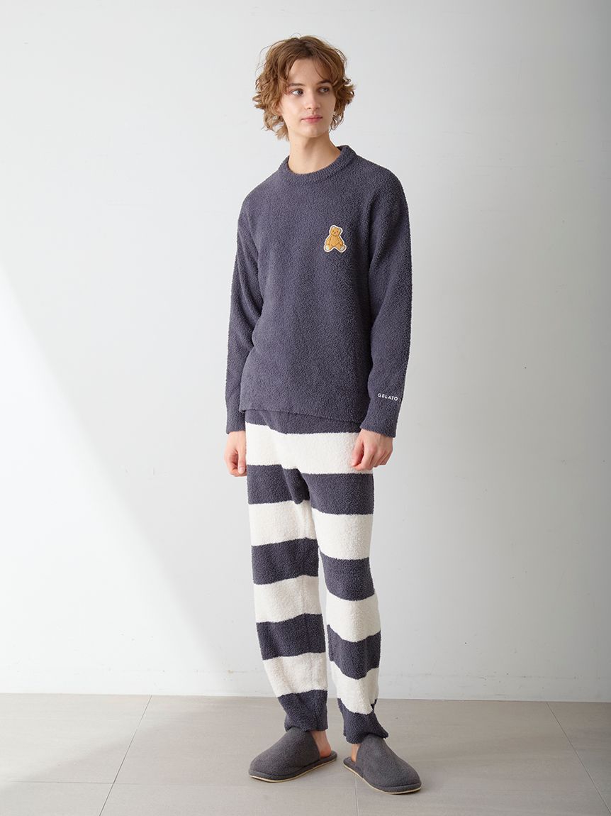 GELATO PIQUE HOMME「【ONLINE限定】【HOMME】ベビモコベアプルオーバー＆ロングパンツセット」|ルームウェア|